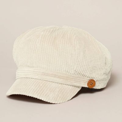 Corduroy Cabbie with Buttons