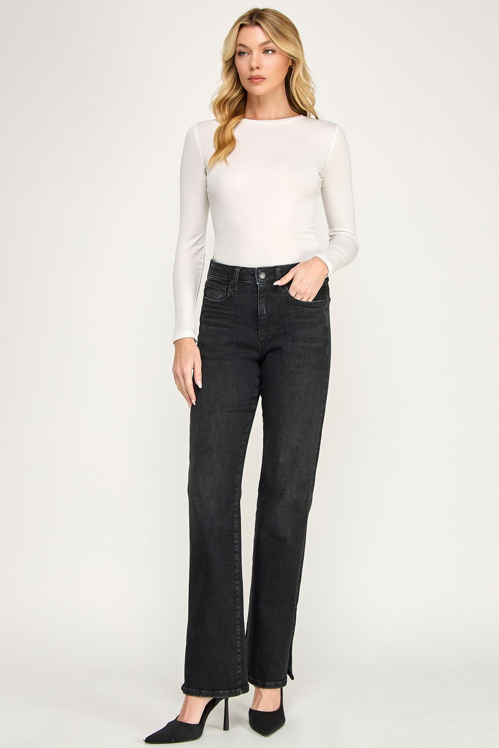 Carrie Midrise Jean, COLOR: Ash, Size: 26
