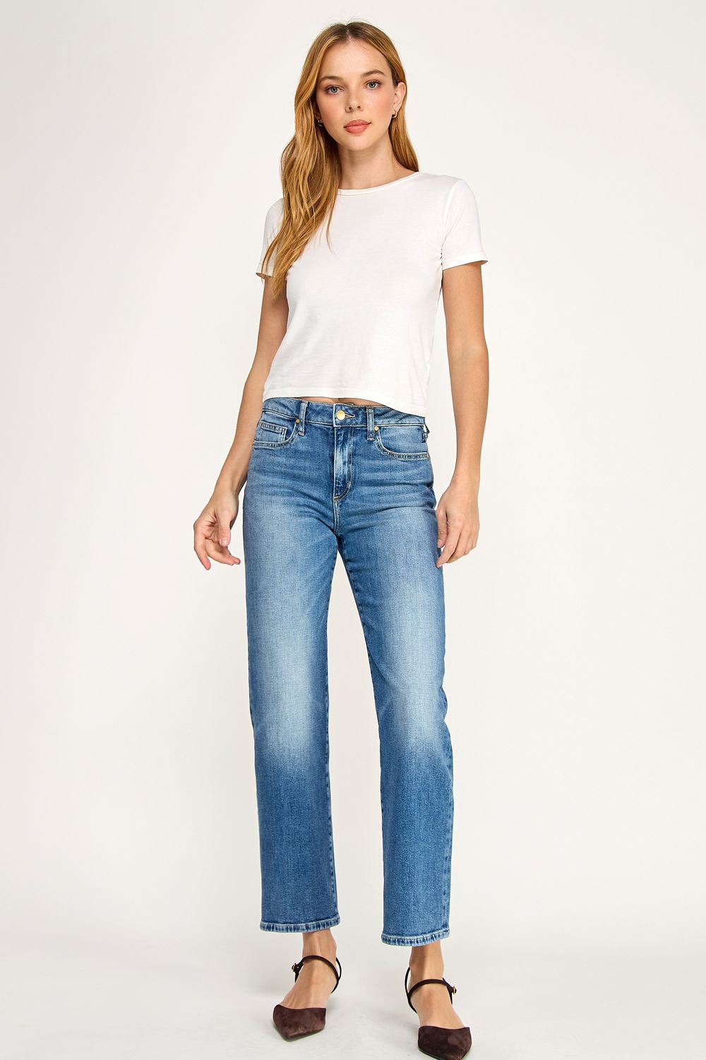 Zoey Straight Jean, COLOR: Bondi, Size: 26