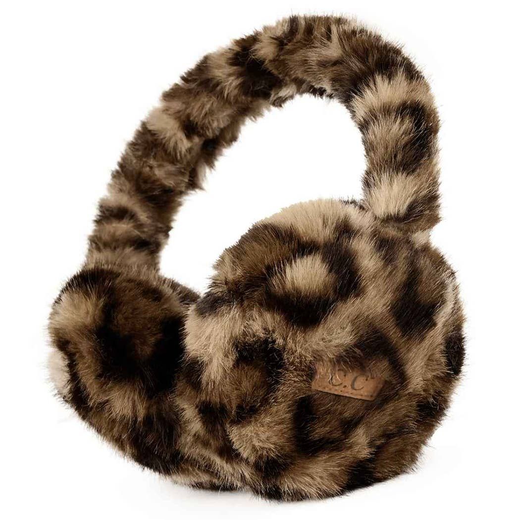 Leopard Print Earmuffs, COLOR: LAT, Size: One Size