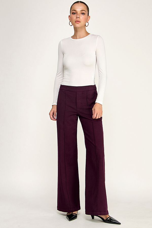 Scarlette Trouser, COLOR: EGGPLANT, Size: XS