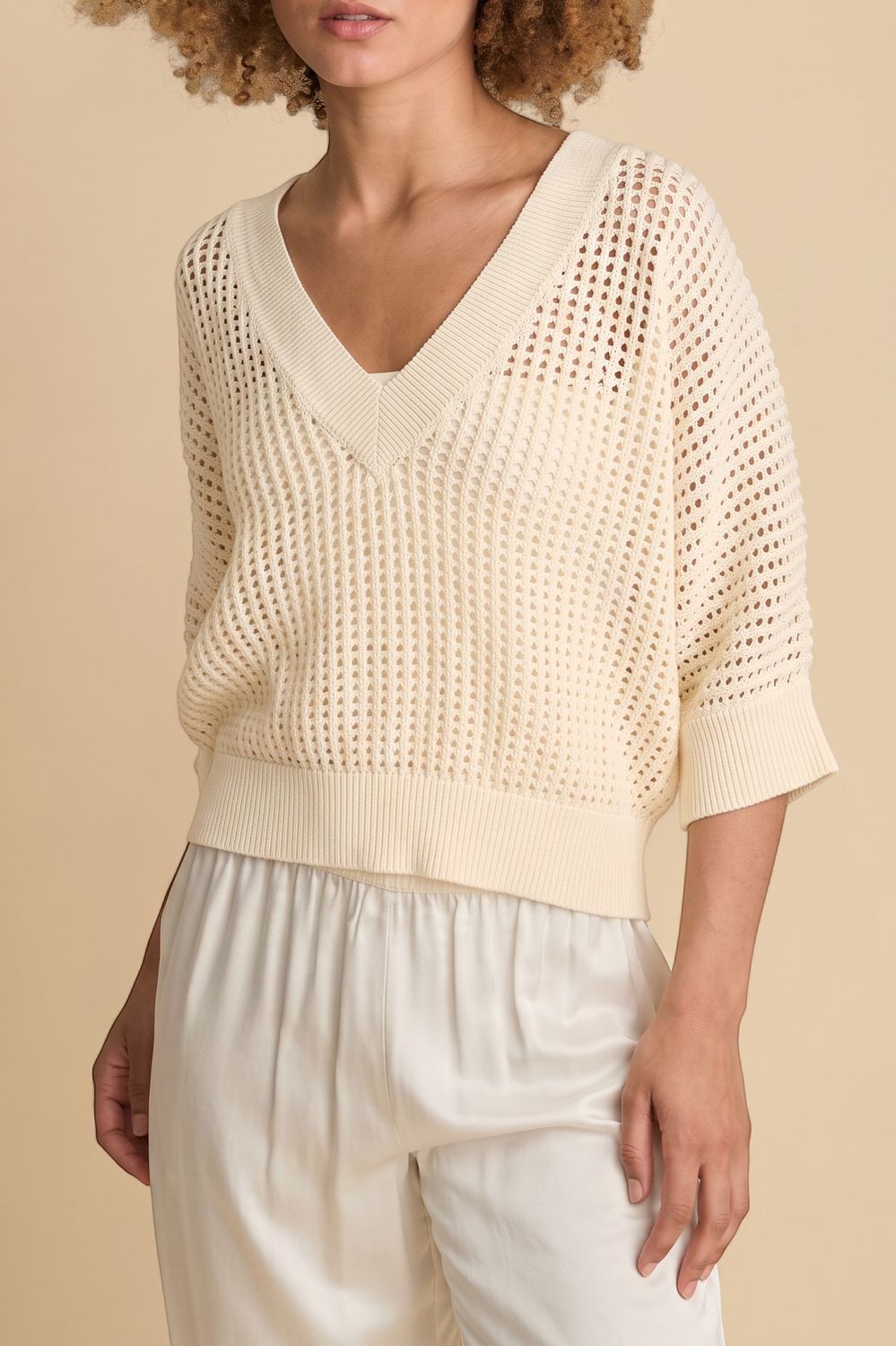 Dahlia Sweater, COLOR: Winter White, Size: S