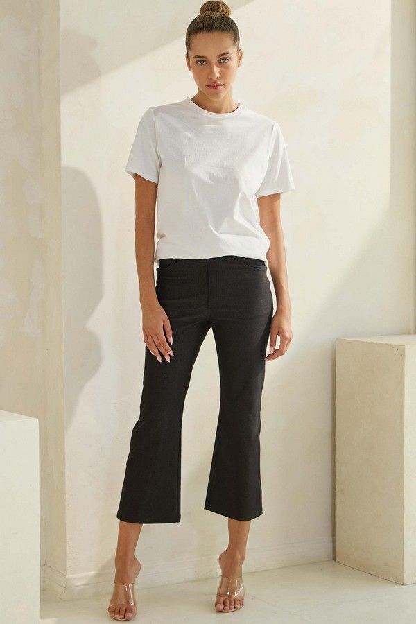 Cindy Crop Pant, COLOR: Black, Size: S
