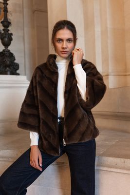 Teresa Faux Fur Cape Jacket