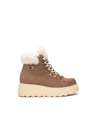 Alpine Suede Fur-Lined Hiker