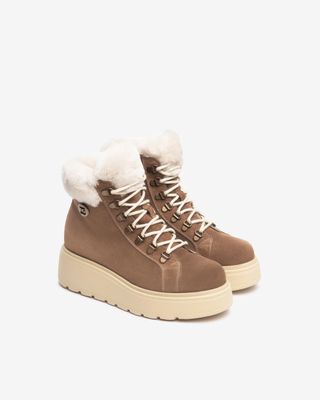 Alpine Suede Fur-Lined Hiker