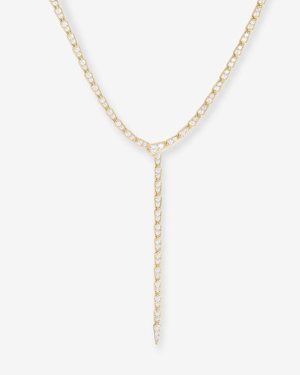 PAVÉ SERPENT LARIAT NECKLACE 16"
