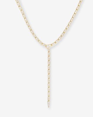PAVÉ SERPENT LARIAT NECKLACE 18"