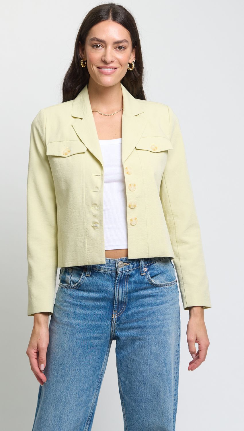 Luna Short Sleeve Linen Jacket