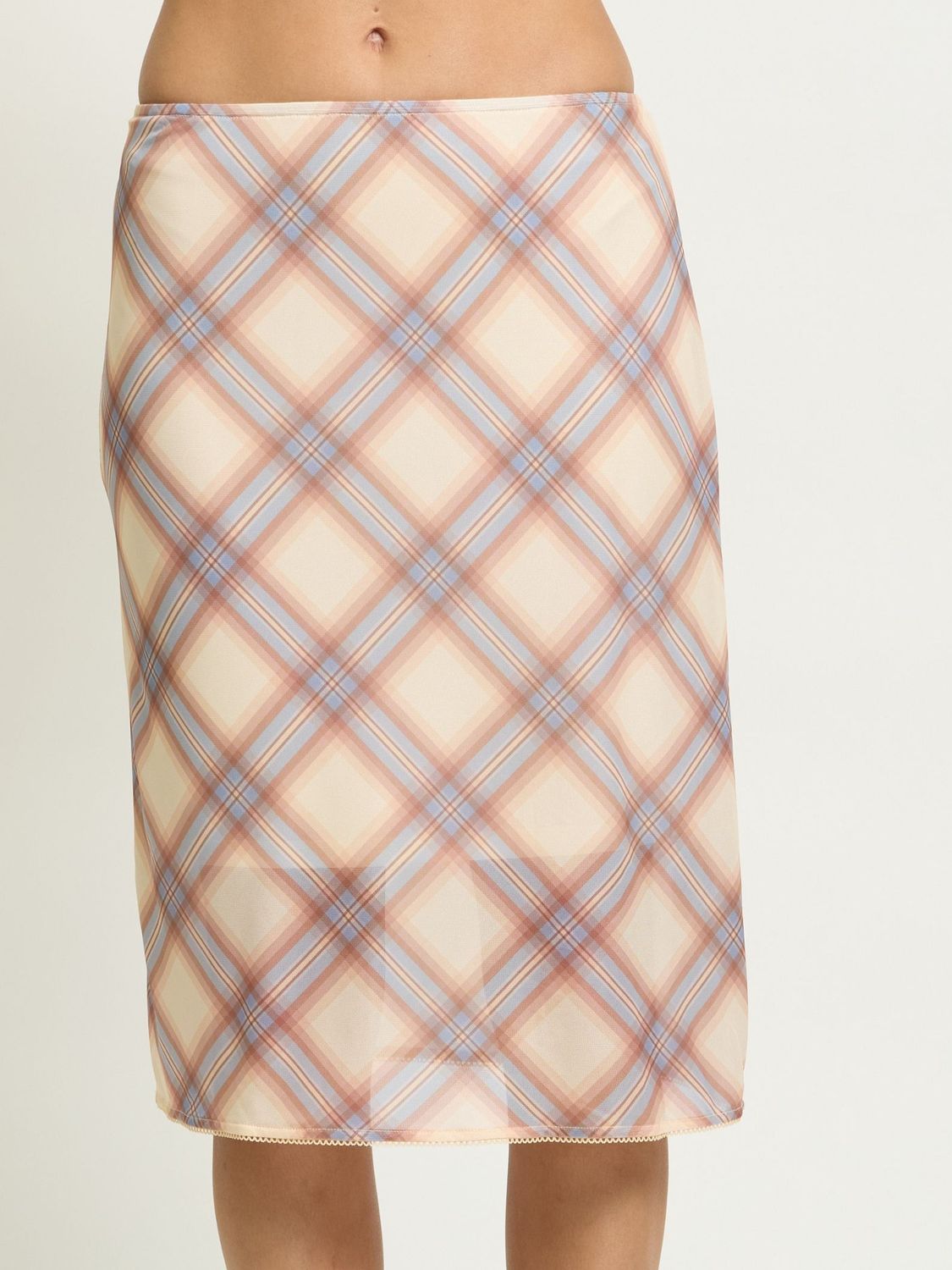 Farlow Plaid Mesh Skirt