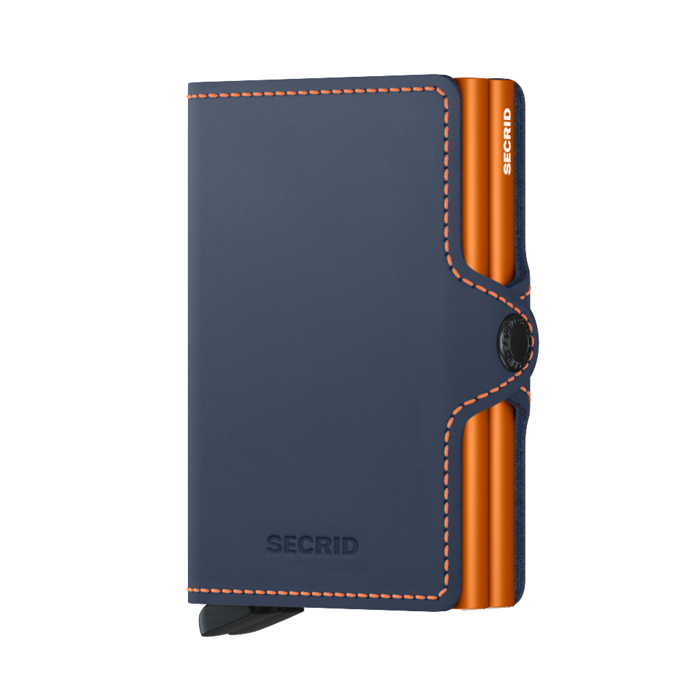 Twinwallet Matte, COLOR: Night Blue &amp; Orange