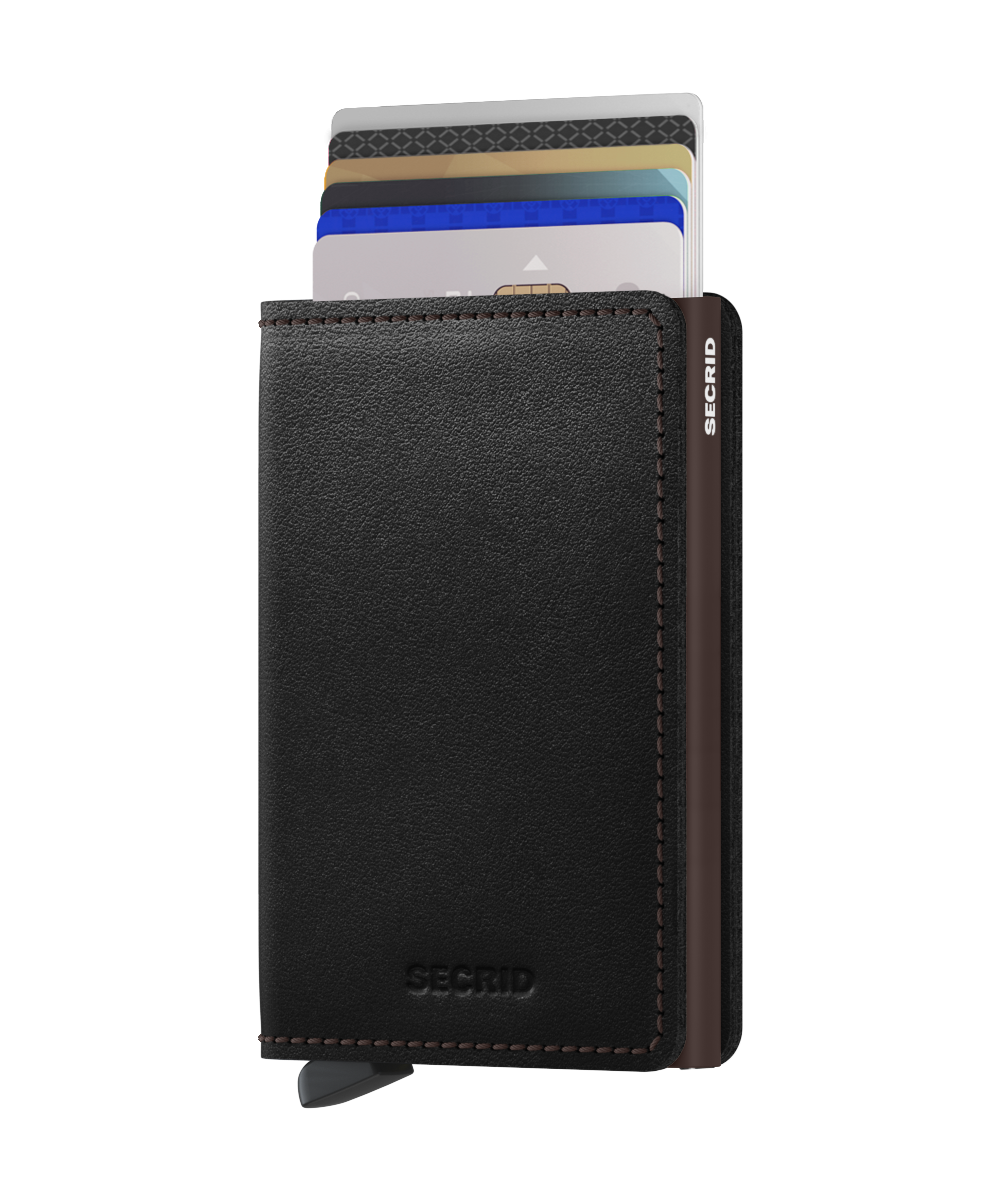 Slimwallet Original, COLOR: Black-Brown