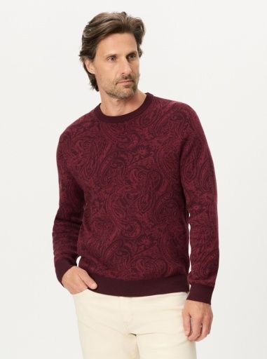 Vomano Long Sleeve Sweater, Colour: burgundy, Size: S