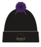 Gargoyles Black Cuff/Pom Knit Hat with Pose Logo