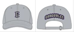 Gargoyles Relaxed Gray G/Wordmark Logo Hat