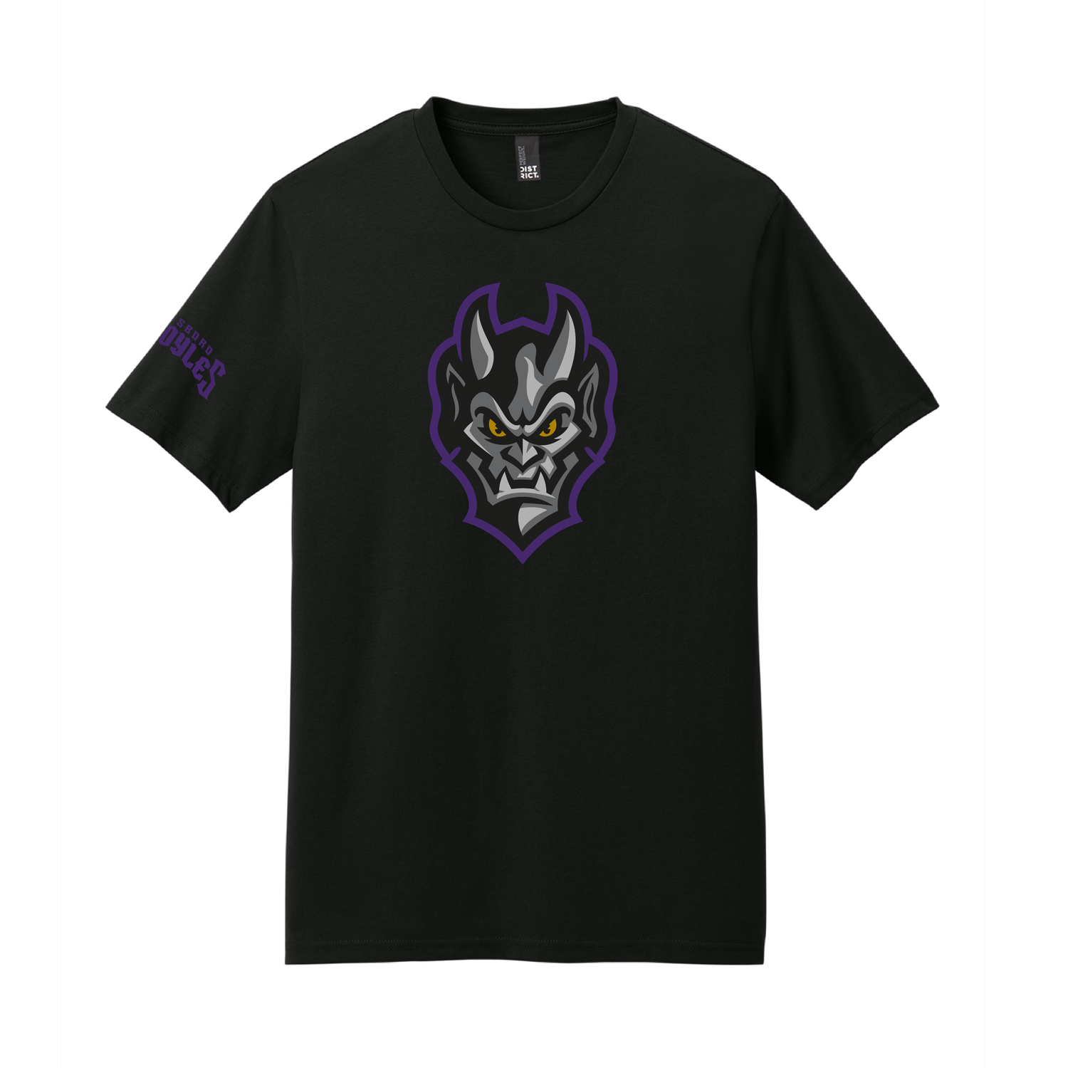 Greensboro Gargoyles Perfect Weight Face Logo T-shirt in Black, Size: S