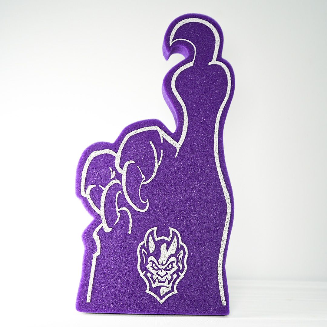 Greensboro Gargoyles Purple/White Head Logo Foam Claw