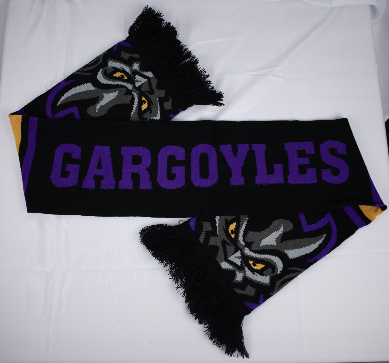 Gargoyles Black Dual Big Face Logo Scarf