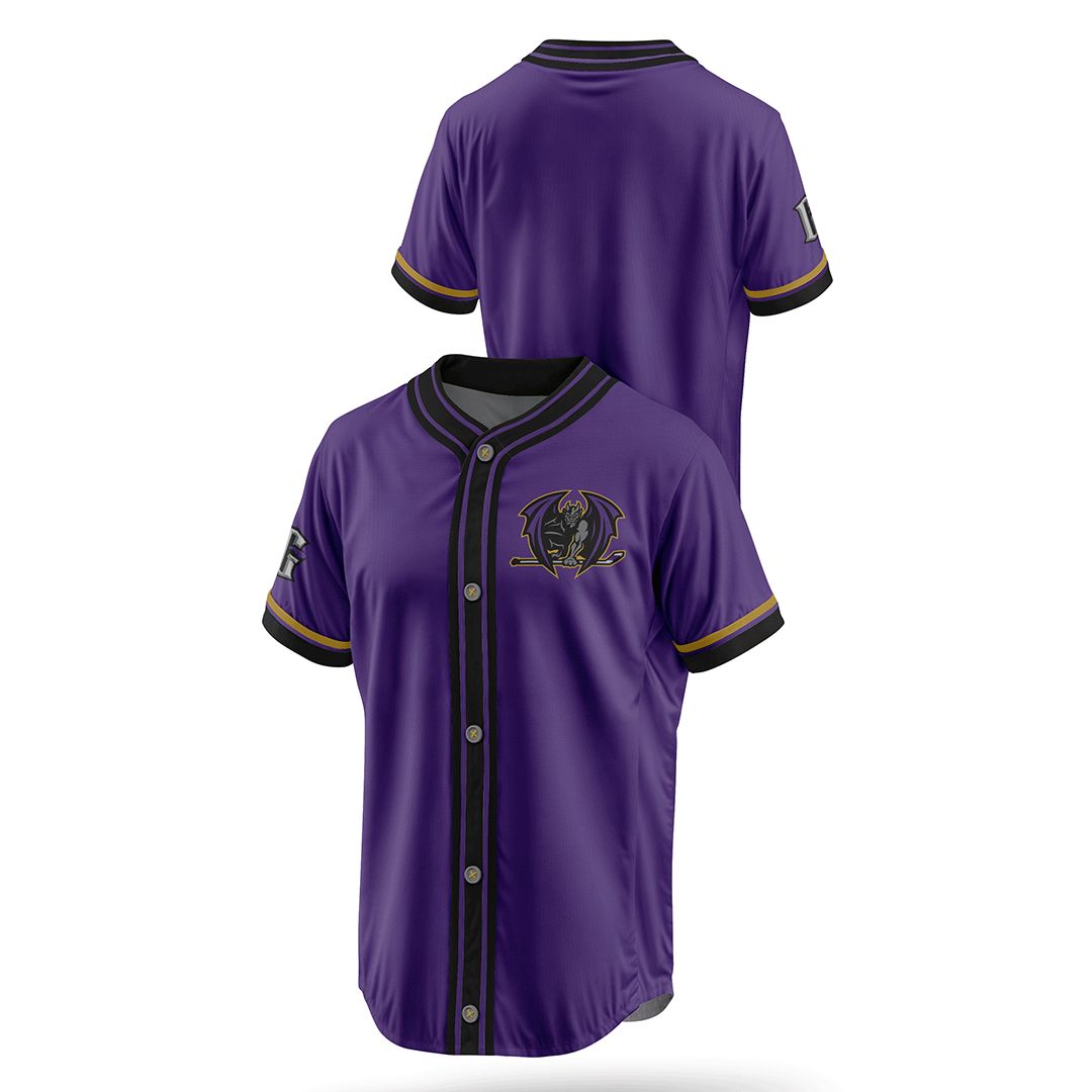 Gargoyles Purple Baseball Jersey