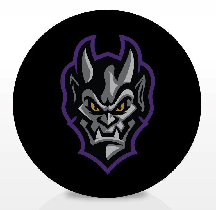 Greensboro Gargoyles Forward Face Logo Puck