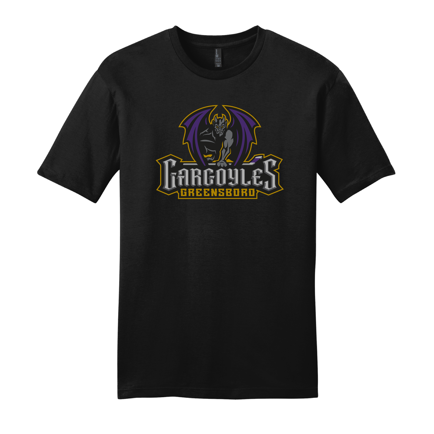 Greensboro Gargoyles Primary Logo T-shirt in Black, Size: S