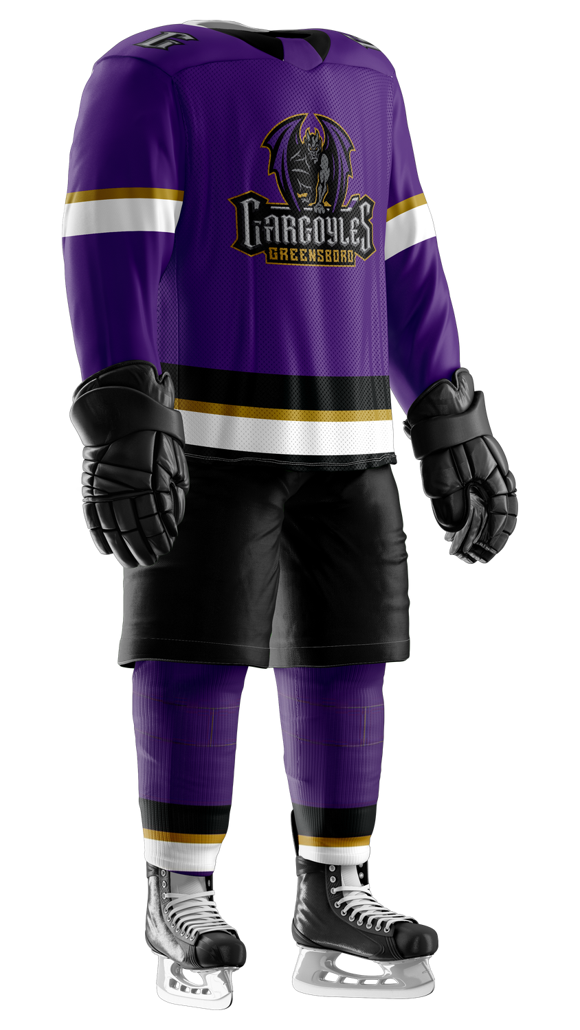 Greensboro Gargoyles Official Youth Purple Replica Jersey, Size: S