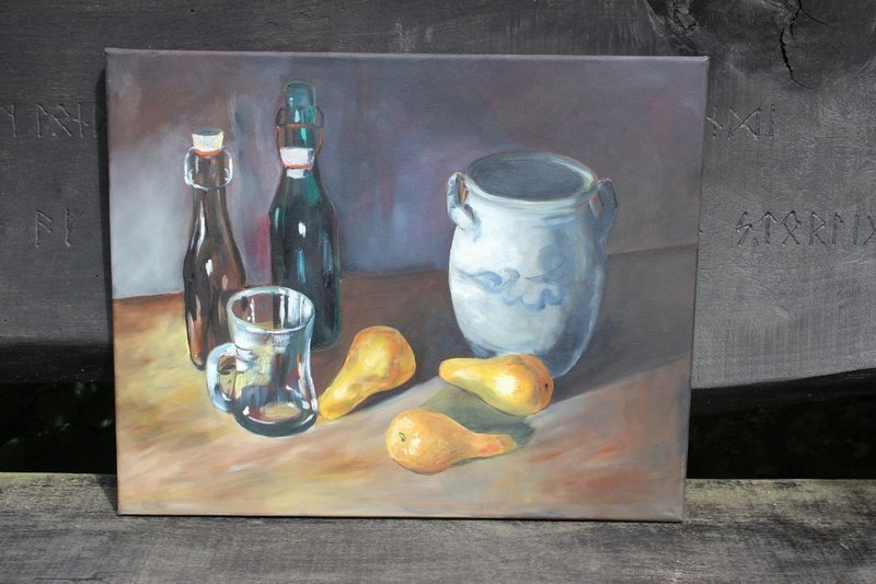 Stillleben, Öl auf Leinwand, 50 x 40 cm Stillleben, Öl auf Leinwand, 50 x 40 cm