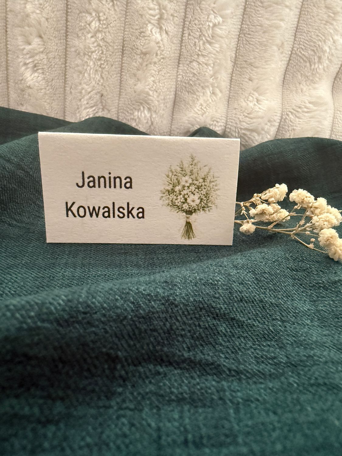 Winietka weselna składana z bukietem kwiatów – Botanical Love