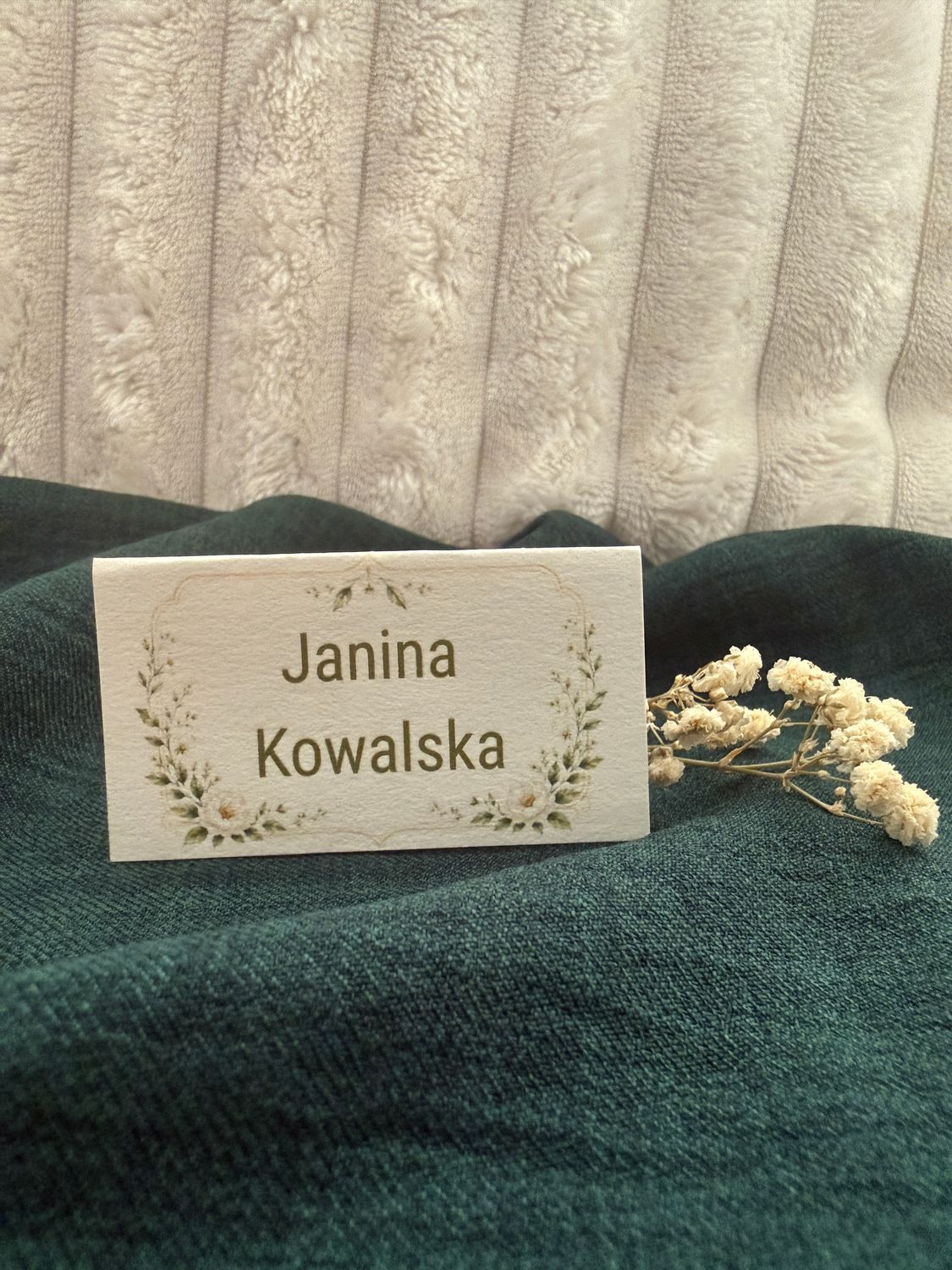 Winietka weselna składana z kwiatową ramką – Botanical Love