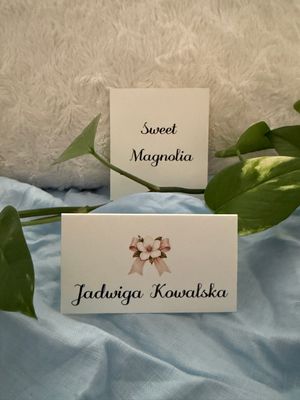 Winietka weselna składana z kwiatowym akcentem - Sweet Magnolia