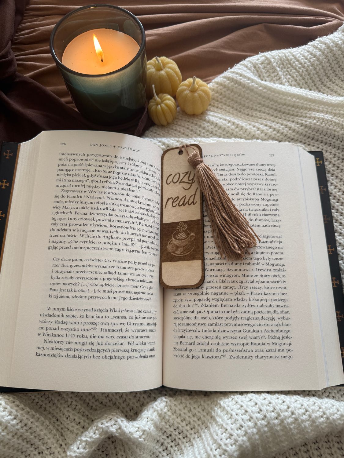 Drewniane zakładki do książek „Jesieniary” – komplet 2 szt.
