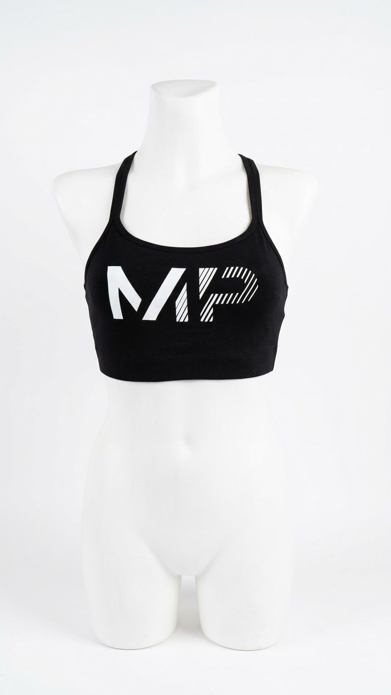 Biustonosz sportowy czarny MP MyProtein w rozmiarze S