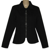 Sexy NEW   
Denim Jacket w Crystal Zipper   (PLAIN)