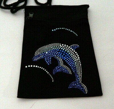 DOLPHIN 
Zipperd Embellished Pouch