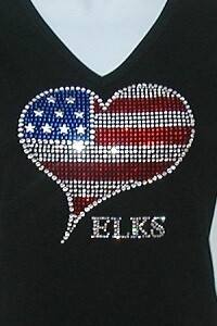 Flag Heart Elks