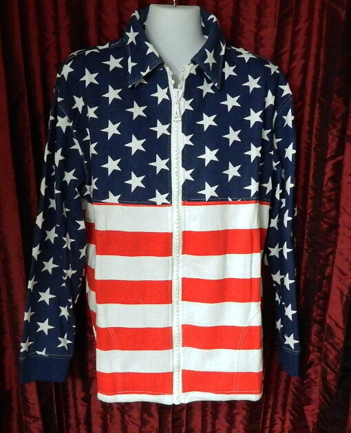 USA Crystal Zipper Cardigan