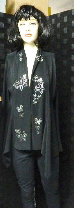 Jacket w Black Butterflies