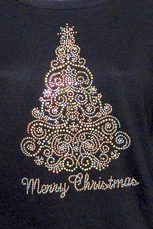 Swirl  Christmas Tree- AB stones- Lots of Sparkle