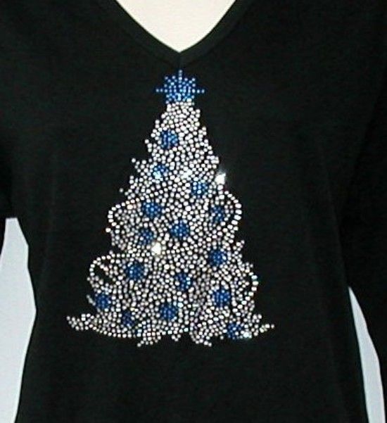 TINSLE CHRISTMAS (Silver w Blue Ornaments)