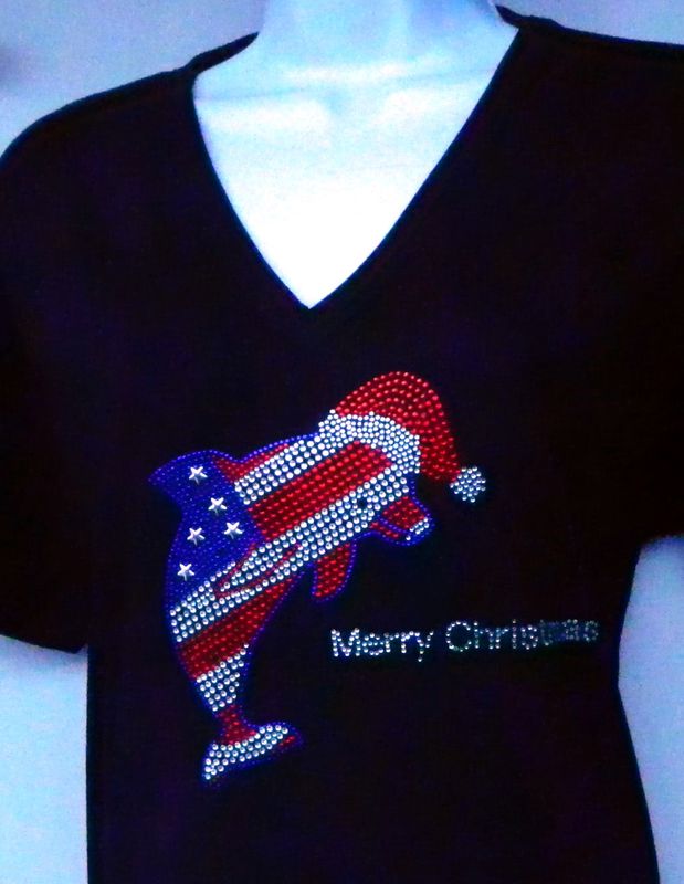USA Merry Christmas Dolphin