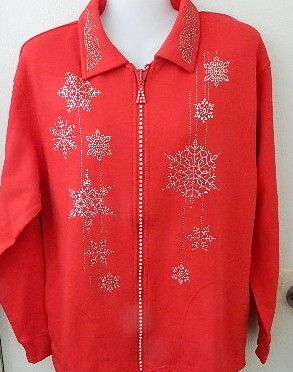 Cardigan w Snowflakes on Strings