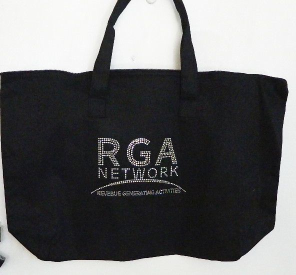 RGA Large Zippered Tote Bag   19" x 17" deep