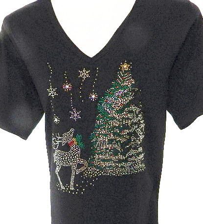 Christmas Tree & Reindeer -Winter Scene