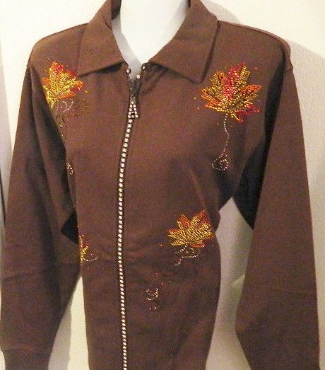 Fall Leaves on Brown