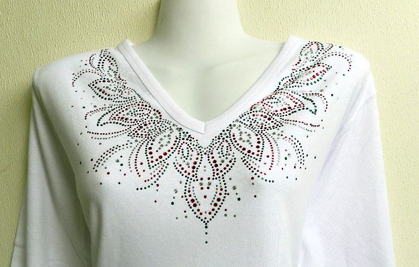 Christmas Floral Neckline