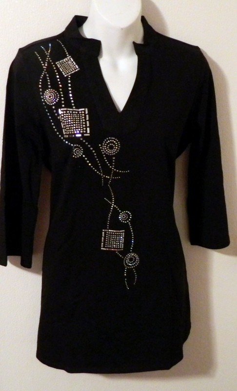 Tunic -   Mandarin Collar/abstract design