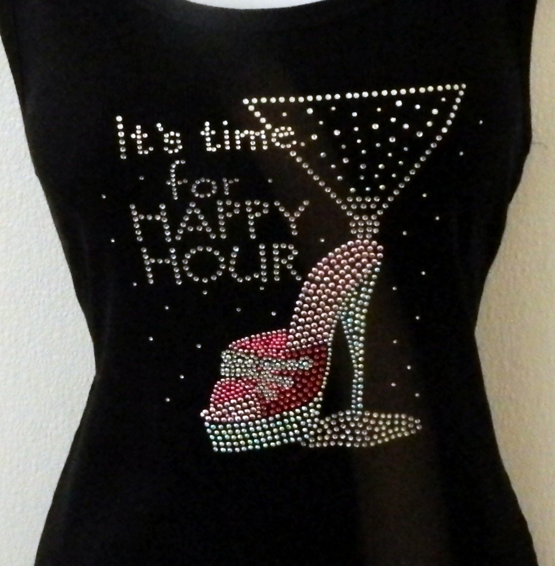 Sexy Pink Shoe w Martini - Happy Hour Theme
