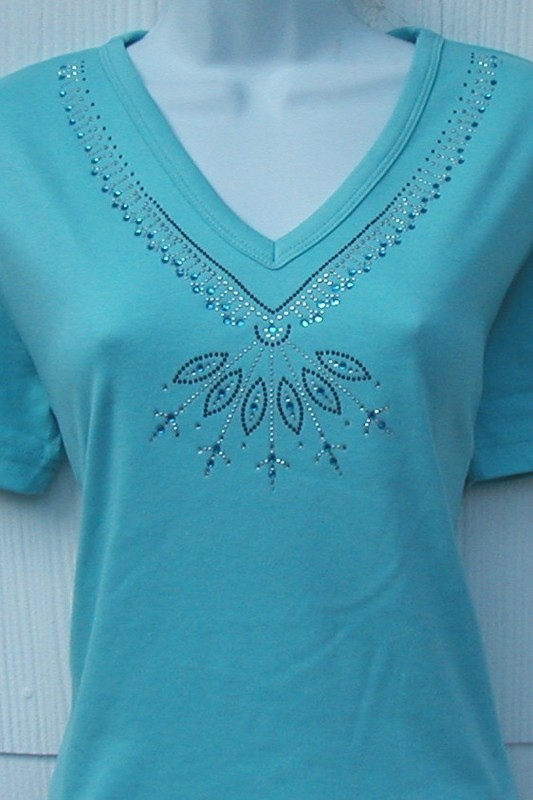 Southwest design - VNeckline  (3/4 sleeves  embellished)