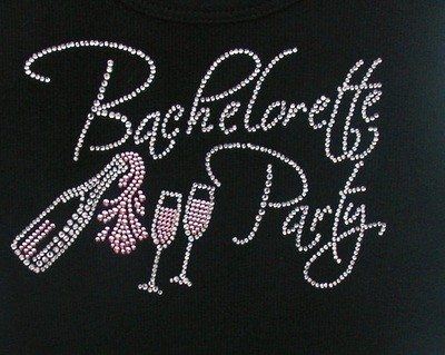 Bachlorette Party w Pink Champagne & Glasses