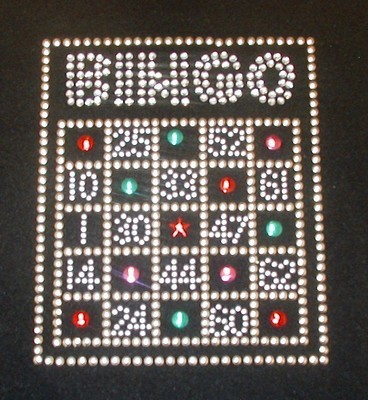 Bingo Card - Colors + gold & silver studded design